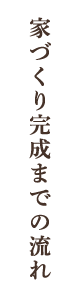 家づくり完成までの流れ